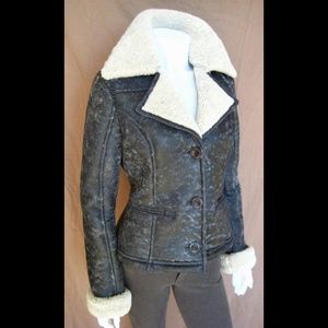 New UGG Alpine Distressed Leather Bomber